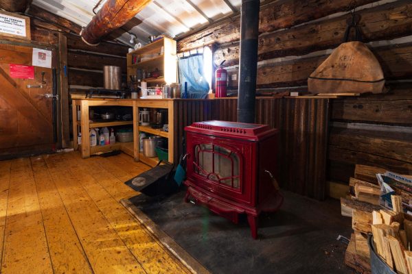 Summit Huts Kens Cabin Fireplace