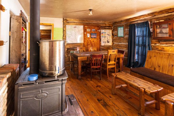 Summit Huts Section House Living Room Fireplace