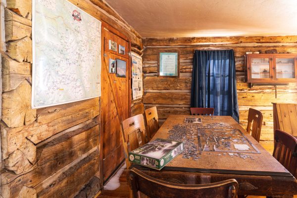 Summit Huts Section House Living Room Table Maps