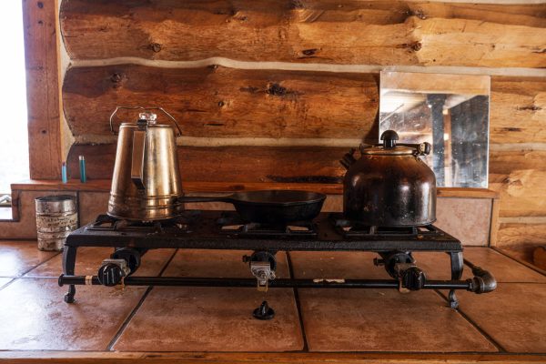 Summit Huts Janets Cabin Inside Kitchen Stove